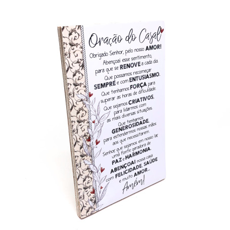 PLACA DE MESA DECOUPADA - ORAÇÃO DO CASAL
