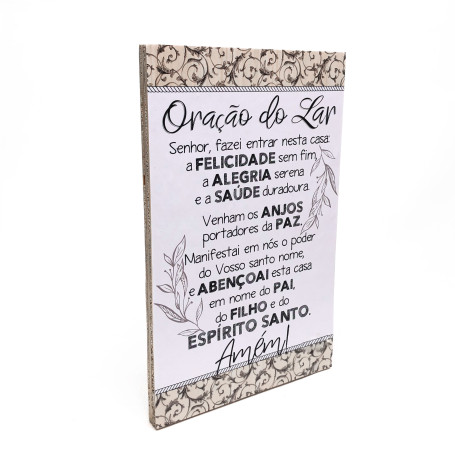 PLACA DE MESA DECOUPADA - ORAÇÃO DO LAR