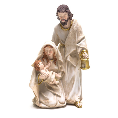 IMAGEM SAGRADA FAMÍLIA COM LAMPIÃO - 24,5CM