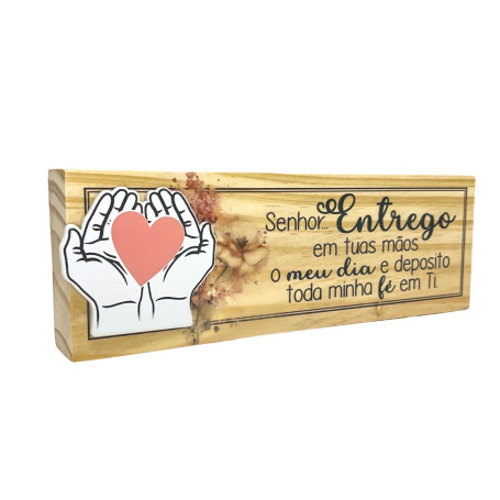 PLACA DE MESA COM APLIQUE - SENHOR... ENTREGO