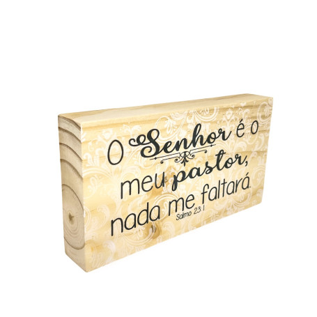 PLACA DE MESA CRU - O SENHOR É MEU PASTOR