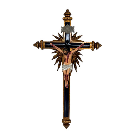 CRUCIFIXO - RESINA - ORNADO SEM BASE - 43CM