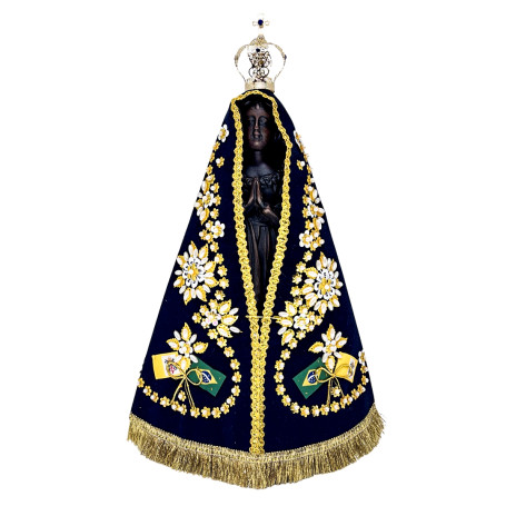 IMAGEM RÉPLICA DE APARECIDA - 36CM - MANTO BORDADO