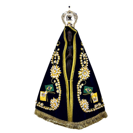 IMAGEM RÉPLICA DE APARECIDA - 42CM - MANTO BORDADO