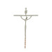 CRUCIFIXO ESTILIZADO PEQUENO - CRUZ QUADRADA - PRATA - 21X14