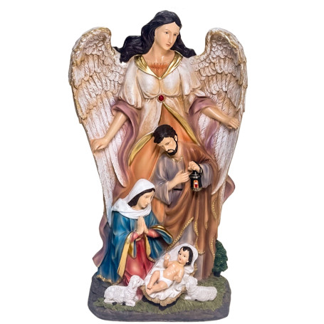 IMAGEM ANJO COM SAGRADA FAMÍLIA - 80CM