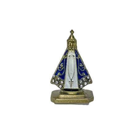 ENFEITE MINIATURA - BASE COLANTE - APARECIDA - DOURADA 
