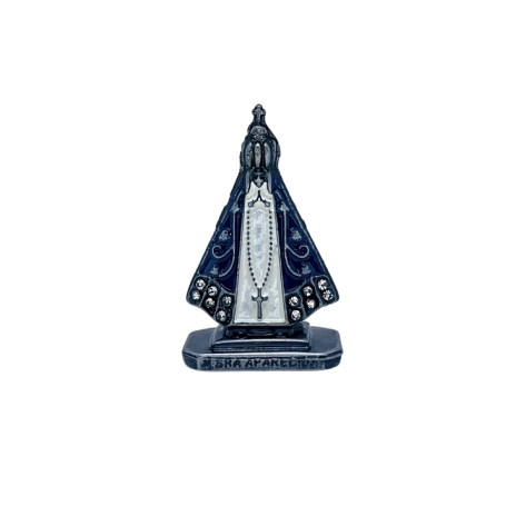 ENFEITE MINIATURA - BASE COLANTE - APARECIDA - PRATA