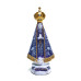 IMAGEM APARECIDA MILAGRE - 18,5CM - AZUL COM DOURADO