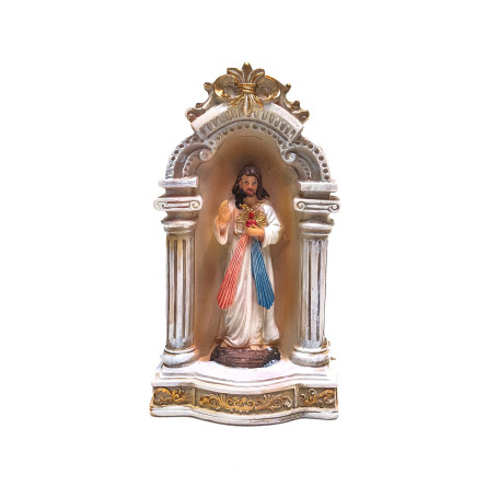 CAPELINHA COM IMAGEM DE JESUS MISERICORDIOSO - 13CM
