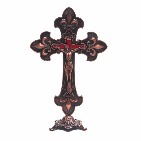 CRUCIFIXO DE METAL - 24,5CM - BRONZE