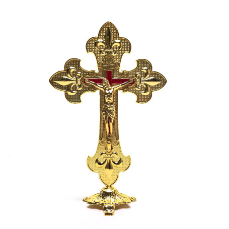 CRUCIFIXO DE METAL - 24,5CM - DOURADO