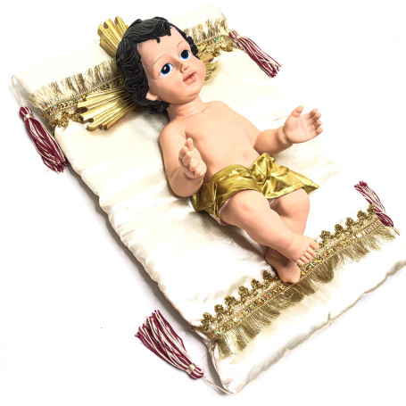 MENINO JESUS COM ALMOFADA - DOURADA - 37CM
