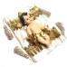 MENINO JESUS COM ALMOFADA - DOURADA - 19CM