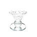 CASTIÇAL DE VIDRO - BASE ESPELHADA - 6,5CM