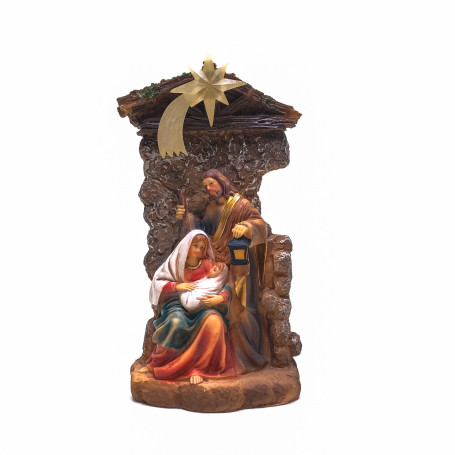 SAGRADA FAMÍLIA - LAMPIÃO - COM ESTRELA LUMINOSA - 19,5CM