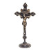 CRUZ DE METAL COM RESPLENDOR - OURO VELHO