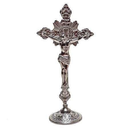 CRUZ DE METAL COM RESPLENDOR - PRATA