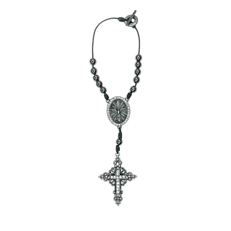 DEZENA DE CARRO - ESPÍRITO SANTO - HEMATITA - STRASS BRANCO