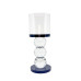 CASTIÇAL DE VIDRO - BASE PRETA - 17,5CM