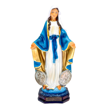 IMAGEM NOSSA SENHORA DAS GRAÇAS COM MEDALHA - 30CM