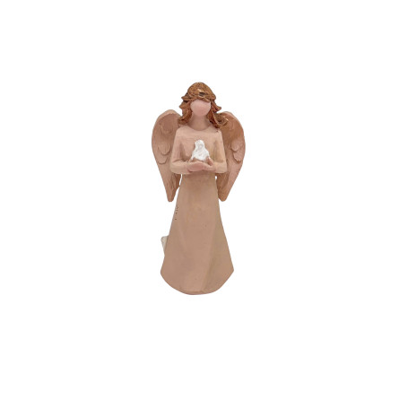 IMAGEM ANJO REZANDO COM POMBO - 10CM