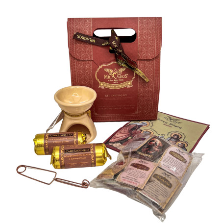 KIT INICIAÇÃO COM INCENSO E INCENSÁRIO CREME