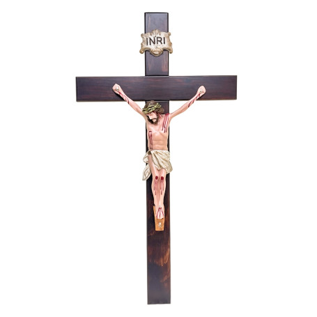 CRUCIFIXO DE PAREDE - JESUS EM POLIÉSTER - 70CM