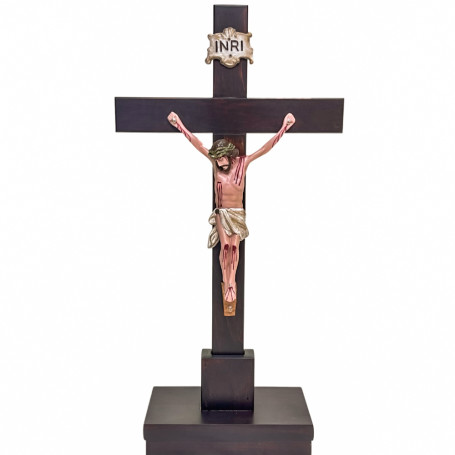 CRUCIFIXO DE MESA - JESUS EM POLIÉSTER - 76CM