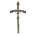 CRUCIFIXO DE MADEIRA DO PAPA - 33CM