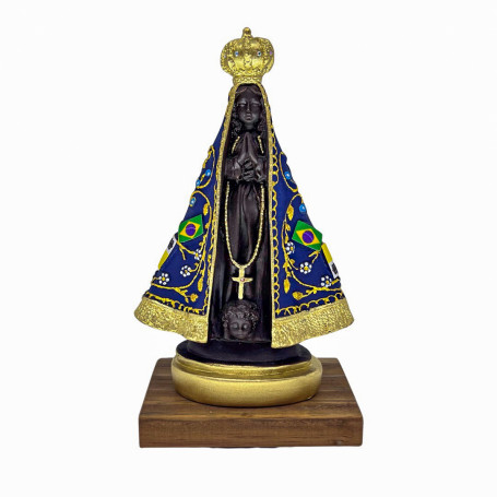 IMAGEM DE GESSO - APARECIDA ORIGINAL - AZUL