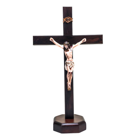 CRUCIFIXO DE MESA - JESUS EM POLIÉSTER - 43CM