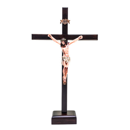 CRUCIFIXO DE MESA - JESUS EM POLIÉSTER - 43CM - FINA