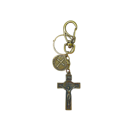 CHAVEIRO - CRUCIFIXO COM MEDALHA 
