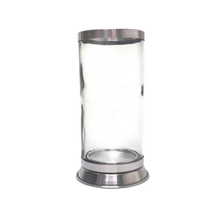 PORTA VELA TRANSPARENTE - BASE REMOVÍVEL - PRATA