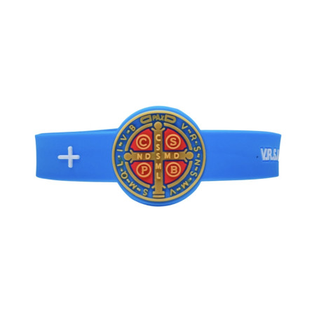PULSEIRA DE SILICONE - REGULÁVEL - SÃO BENTO - AZUL