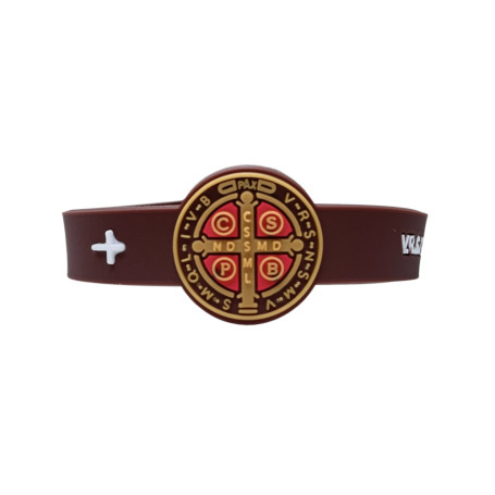 PULSEIRA DE SILICONE - REGULÁVEL - SÃO BENTO - MARROM