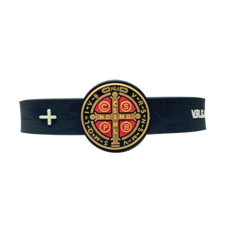PULSEIRA DE SILICONE - REGULÁVEL - SÃO BENTO - PRETA