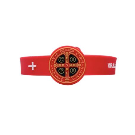 PULSEIRA DE SILICONE - REGULÁVEL - SÃO BENTO - VERMELHA