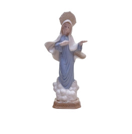 IMAGEM DE PORCELANA - NOSSA SENHORA DE MEDJUGORJE - 21,5CM
