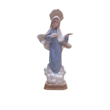 IMAGEM DE PORCELANA - NOSSA SENHORA DE MEDJUGORJE - 21,5CM