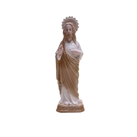 IMAGEM DE PORCELANA - SAGRADO CORAÇÃO DE JESUS - 21,5CM
