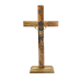 CRUZ DE MADEIRA COM PEDESTAL - 35CM