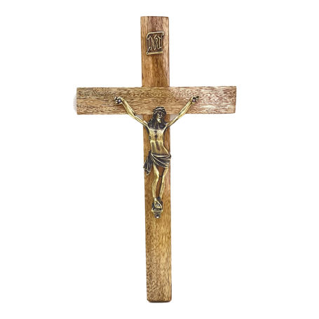 CRUZ DE MADEIRA PARA PAREDE - 33CM