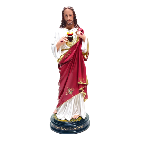 IMAGEM SAGRADO CORAÇÃO DE JESUS - 34CM - TRADICIONAL