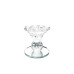 CASTIÇAL DE VIDRO COM BASE ESPELHADA - FLOR - 7CM