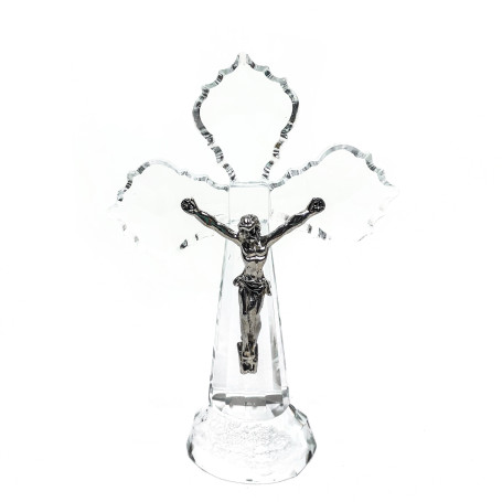 CRUCIFIXO DE CRISTAL - 14CM 