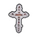 CRUZ DA VIDA DE JESUS - 30CM - CONTORNO TABACO
