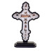CRUZ DA VIDA DE JESUS - 27CM - CONTORNO TABACO - COM BASE