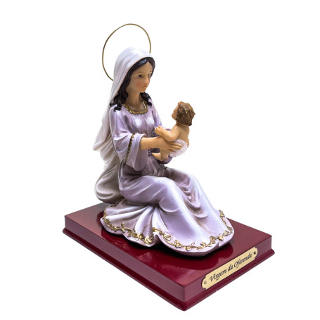 IMAGEM VIRGEM DA OFERENDA - 17,5CM - LILÁS